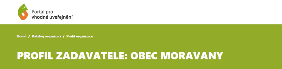 Profil zadavatele Moravany u Brna