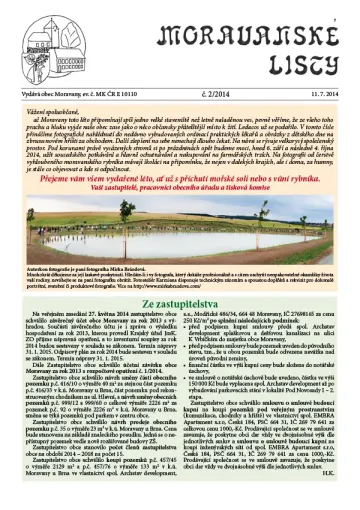 Moravanské listy č. 2/2014